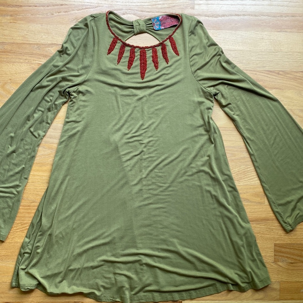 Casual Bell Sleeve Midi Dress